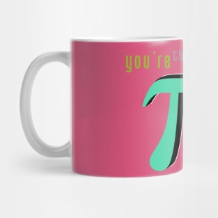 Vintage 'You're the Apple of My Pi' Pun Design No 1 Mug